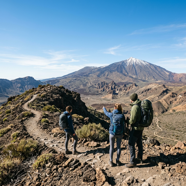 Hiking near Mount Teide Tenerife